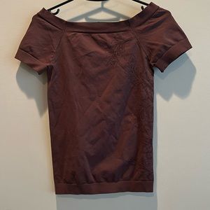 NWOT, Nux, Womens, Stretch off shoulder, short sleeve top, floral design